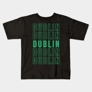 Dublin Irish Theme Design for St Patrick's Day 2024 Kids T-Shirt